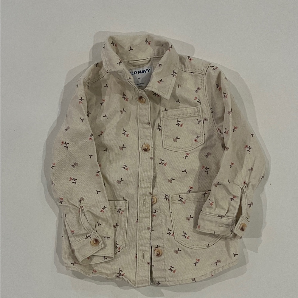 Old Navy canvas chore jacket girls 4T